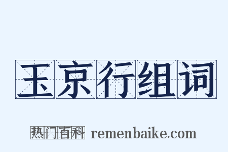 玉京行组词是什么意思的图片